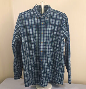 L.L.Bean Traditional Fit L Regular Men's Long Sleeve Plaid Cotton Button-Up